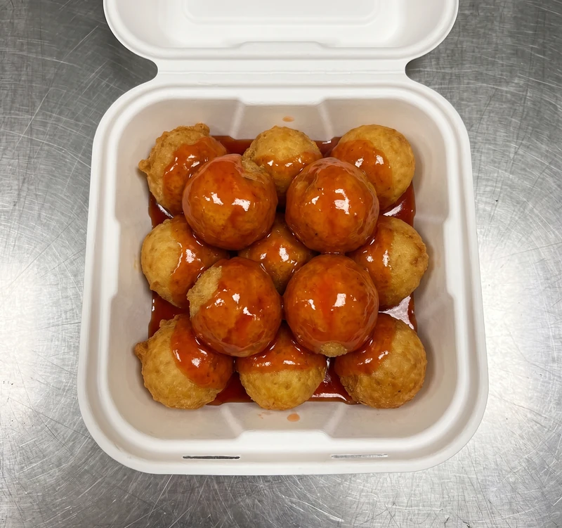 Sweet and sour chicken balls - best Chinese takeout dish at Spring Wok Express Stoney Creek