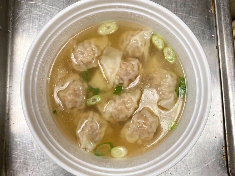 Won Ton Soup at Spring Wok Express - delicate pork wontons in light savoury broth, Stoney Creek